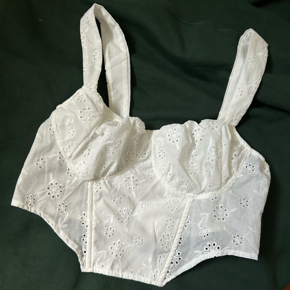 white lace top